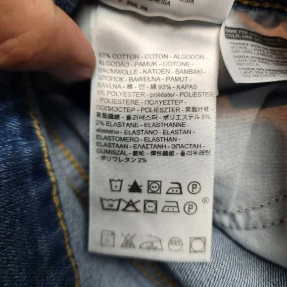 Levis Jeans Womens 29 Premium Big E 724Stretch High Rise Straight Frayed Cropped - Picture 14 of 16